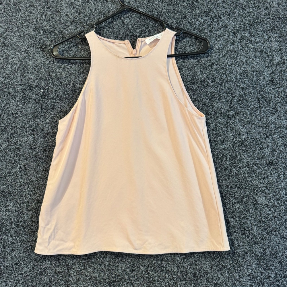 Everlane Sleeveless Shell Top Blouse Pink Triacetate Women Size 0‎